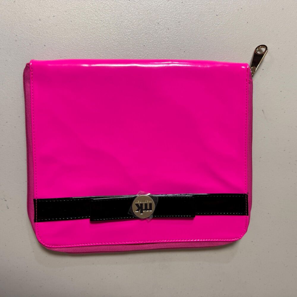 Mary Kay Neon Pink Patent Leather Glossy Tablet Case Cover Protector Travel Bag